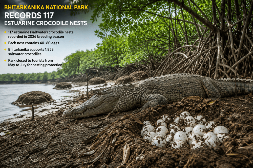 Bhitarkanika Records 117 Estuarine Crocodile Nests, Strengthening Conservation&nbsp;Success