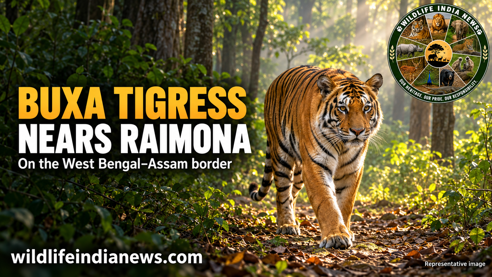 Buxa Tigress Nears Assam’s Raimona, Highlighting the Importance of Connected Forests